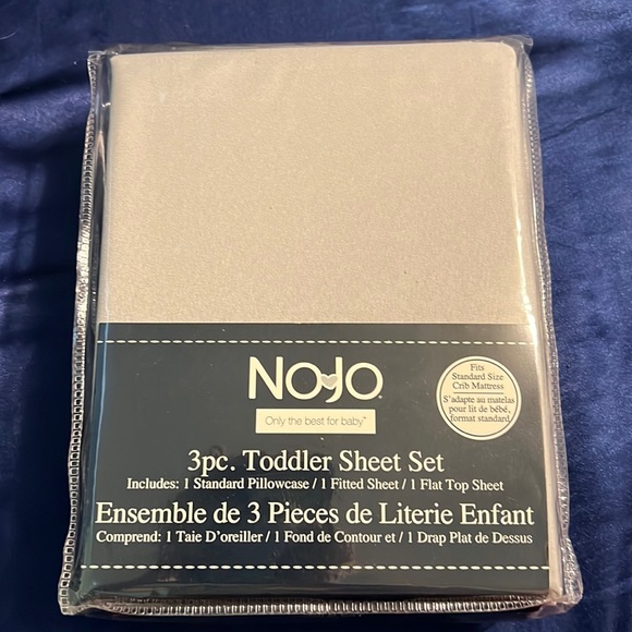 Nojo 3pc Toddler Sheet Set in Grey - Picture 1 of 2